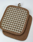 Kitchen Pot Holders - Gingham Check - Set of 2