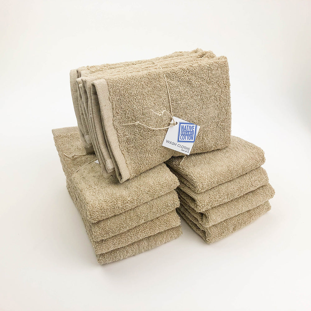 Organic Cotton Wash Cloths Face Towels - 100% USDA Certified