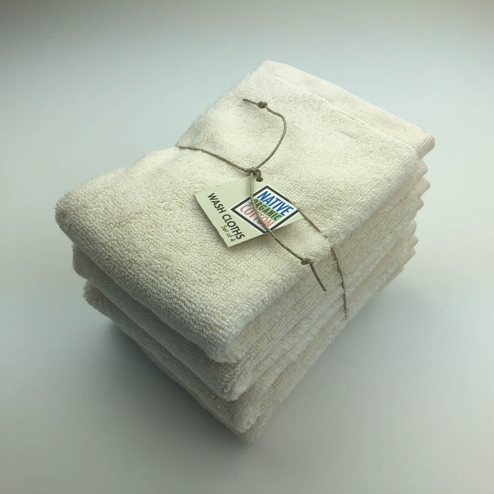 Organic Cotton Face Towels - 100% USDA Certified Organic Cotton