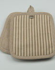 Kitchen Pot Holders - Ticking Stripe - Set of 2