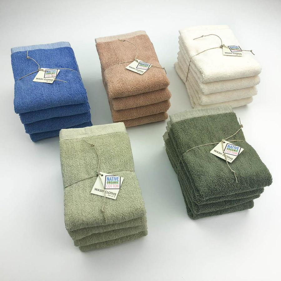 Organic Cotton Wash Cloths Face Towels - 100% USDA Certified Organic Cotton  – Native Organic